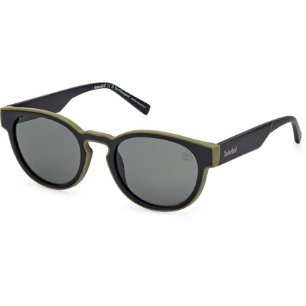 Timberland Men's Sunglasses - Matte Black Injected Plastic Round Frame | TB00026 5202R ,