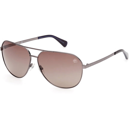 Timberland Men's Sunglasses - Shiny Dark Nickeltin Full Rim Frame | TB00029 6506H ,