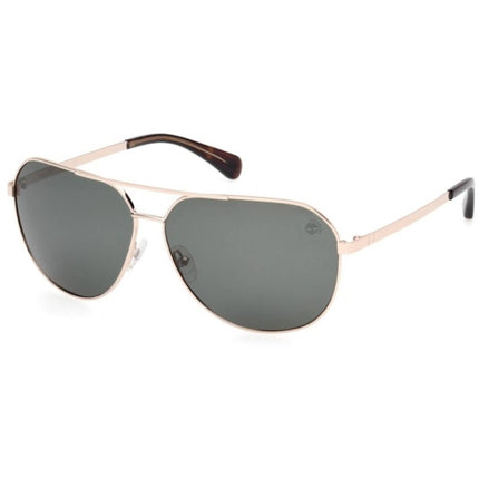 Timberland Men's Sunglasses - Gold Metal Navigator Full Rim Frame | TB00029 6532R ,