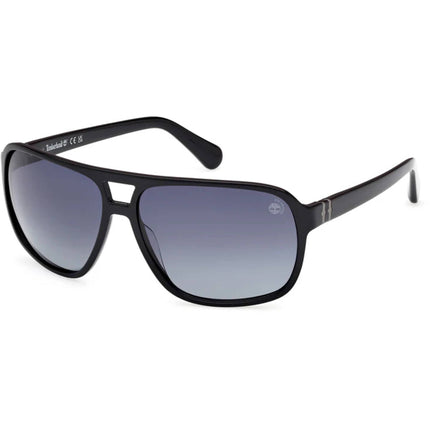 Timberland Men's Sunglasses - Shiny Black Acetate Navigator Frame | TB00031 6501D ,