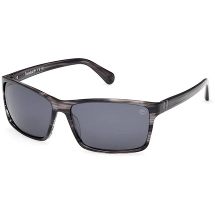 Timberland Men's Sunglasses - Shiny Black Acetate Rectangular Frame | TB00032 6401R ,