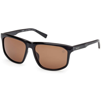 Timberland Men's Sunglasses - Shiny Black Square Full Rim Frame | TB00036-H 6001H ,