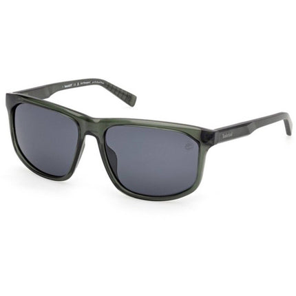 Timberland Men's Sunglasses - Shiny Dark Green Square Shape Frame | TB00036-H 6096D ,