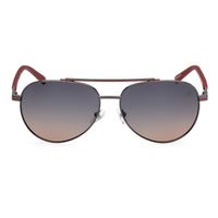 Timberland Men's Sunglasses - Shiny Dark Nickeltin Metal Aviator Frame | TB00039 6006D ,