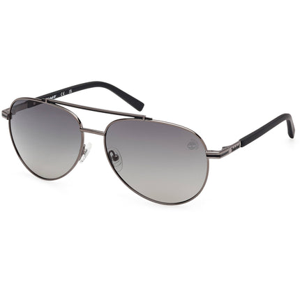 Timberland Men's Sunglasses - Shiny Gunmetal Metal Aviator Full Rim | TB00039 6008D ,