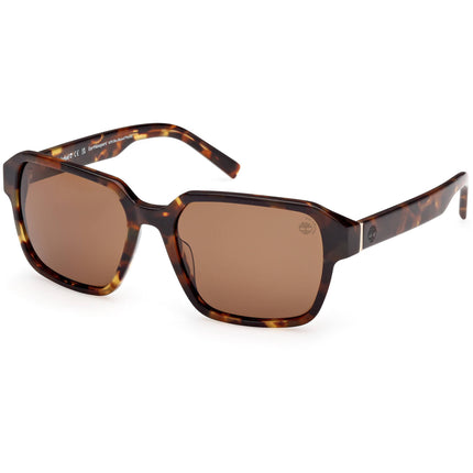 Timberland Men's Sunglasses - Red Havana Acetate Square Full Rim Frame | TB00043 5654H ,