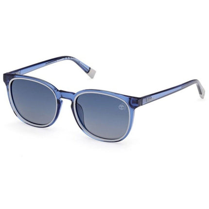 Timberland Kid's Sunglasses - Shiny Blue Acetate Square Full Rim Frame | TB00046 5090D ,