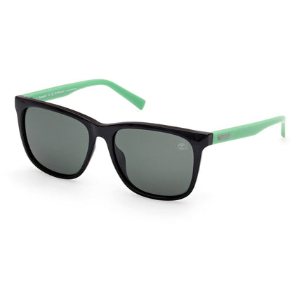 Timberland Kid's Sunglasses - Shiny Black Acetate Square Full Rim | TB00047 5401R ,