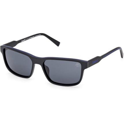 Timberland Men's Sunglasses - Matte Black Rectangular Full Rim Frame | TB00051 5702D ,