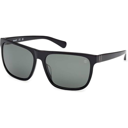 Timberland Men's Sunglasses - Shiny Black Plastic Square Full Rim | TB00054-H 6501R ,