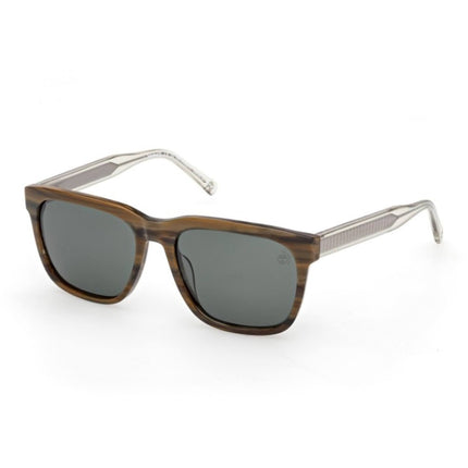 Timberland Men's Sunglasses - Shiny Dark Green Plastic Square Frame | TB00059 5696R ,