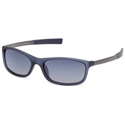 Timberland Men's Sunglasses - Matte Blue Rectangular Shape Frame | TB00062-H 6091D ,
