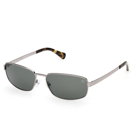Timberland Men's Sunglasses - Shiny Gunmetal Metal Rectangular Frame | TB00066 6208R ,