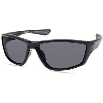 Timberland Men's Sunglasses - Black Plastic Wraparound Full Rim Frame | TBA9272 6401D ,