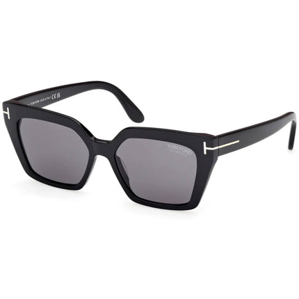 Tom Ford Women's Sunglasses - Winona Shiny Black Acetate Cat Eye Frame | FT1030 5301D ,