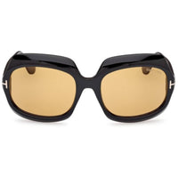 Tom Ford Women's Sunglasses - Ren Shiny Black Acetate Geometric Frame | FT1155 6001E ,