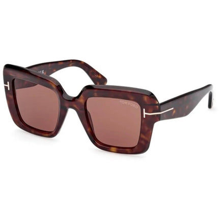 Tom Ford Women's Sunglasses - Esme Dark Havana Acetate Square Frame | FT1157 5052J ,