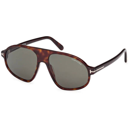 Tom Ford Men's Sunglasses - Erol Dark Havana Acetate Pilot Full Rim | FT1178 5852N ,