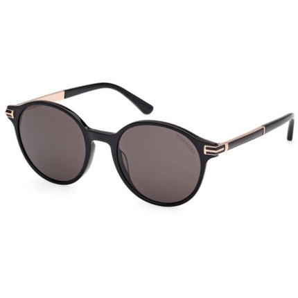 Tom Ford Men's Sunglasses - Araki Shiny Black Plastic Round Full Rim | FT1184 5201A ,