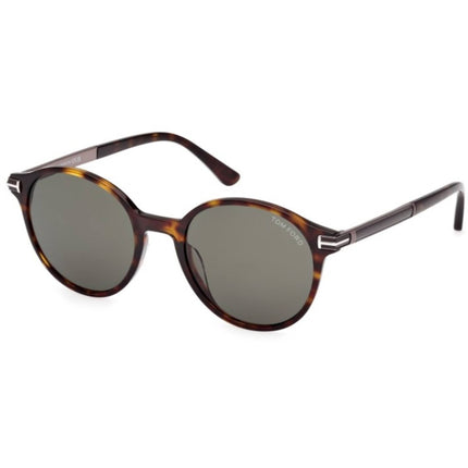 Tom Ford Men's Sunglasses - Araki Dark Havana Plastic Round Full Rim | FT1184 5252N ,