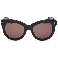 Tom Ford Women's Sunglasses - Odette Shiny Black Acetate Cat Eye Frame | FT1189 5301E ,