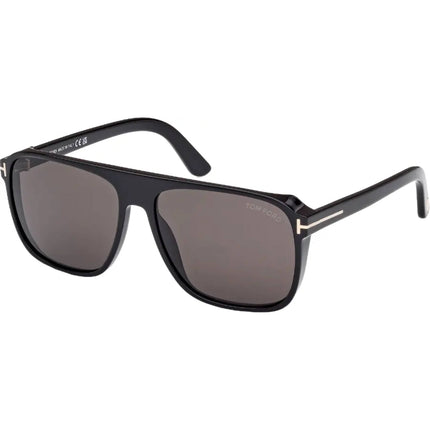 Tom Ford Men's Sunglasses - Shiny Black Acetate Square Full Rim Frame | FT1198 6001A ,