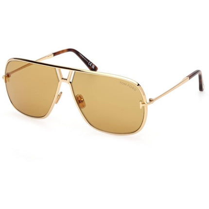 Tom Ford Men's Sunglasses - Stavros Shiny Deep Gold Metal Navigator | FT1204 6330E ,
