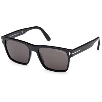 Tom Ford Men's Sunglasses - Calder Shiny Black Acetate Square Frame | FT1205 5501A ,