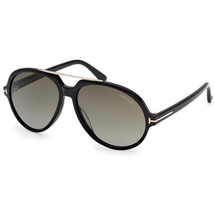 Tom Ford Men's Sunglasses - Aalto Shiny Black Plastic Navigator Frame | FT1210 5901B ,