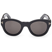 Tom Ford Unisex Sunglasses - Lucinda Shiny Black Acetate Round Frame | FT1212 4801A ,