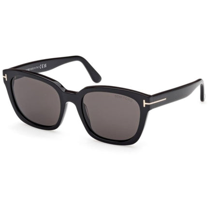 Tom Ford Women's Sunglasses - Haylay Shiny Black Plastic Square Frame | FT1216 5301A ,