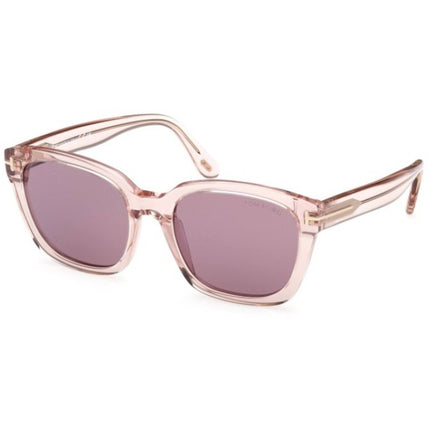 Tom Ford Women's Sunglasses - Haylay Shiny Pink Plastic Square Frame | FT1216 5372Y ,