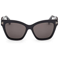 Tom Ford Women's Sunglasses - Elvira Shiny Black Plastic Cat Eye Frame | FT1217 5501A ,