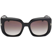 Tom Ford Women's Sunglasses - Carla Shiny Black Plastic Square Frame | FT1220 5201B ,