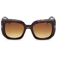 Tom Ford Women's Sunglasses - Carla Dark Havana Plastic Square Frame | FT1220 5252F ,
