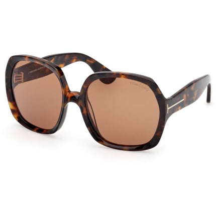 Tom Ford Women's Sunglasses - Saffron Dark Havana Plastic Butterfly | FT1221 6052E ,