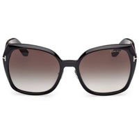Tom Ford Women's Sunglasses - Plum Shiny Black Butterfly Shape Frame | FT1223 5801B ,