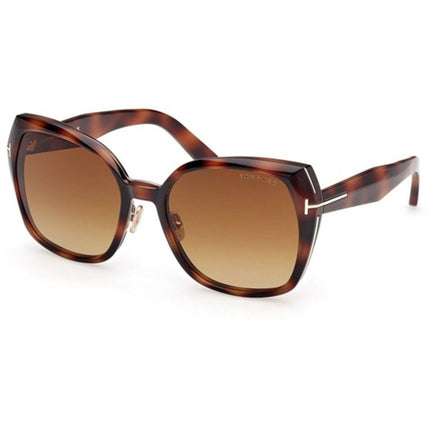 Tom Ford Women's Sunglasses - Plum Blonde Havana Butterfly Full Rim | FT1223 5853F ,
