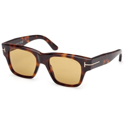 Tom Ford Men's Sunglasses - Caine-02 Blonde Havana Acetate Square Frame | FT1280 5353E ,