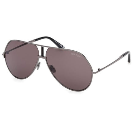 Tom Ford Men's Sunglasses - Rickie-02 Shiny Gunmetal Metal Aviator | FT1281 6308A ,