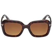Tom Ford Women's Sunglasses - Natalia-02 Dark Havana Acetate Square | FT1283 5252F ,