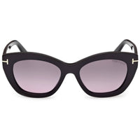 Tom Ford Women's Sunglasses - Linda-02 Shiny Black Acetate Cat Eye | FT1285 5301B ,