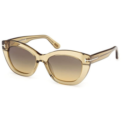 Tom Ford Women's Sunglasses - Linda-02 Shiny Light Brown Acetate Frame | FT1285 5345B ,