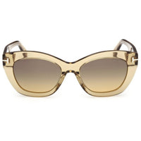 Tom Ford Women's Sunglasses - Linda-02 Shiny Light Brown Acetate Frame | FT1285 5345B ,