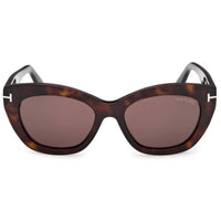 Tom Ford Women's Sunglasses - Linda-02 Dark Havana Acetate Cat Eye | FT1285 5352E ,