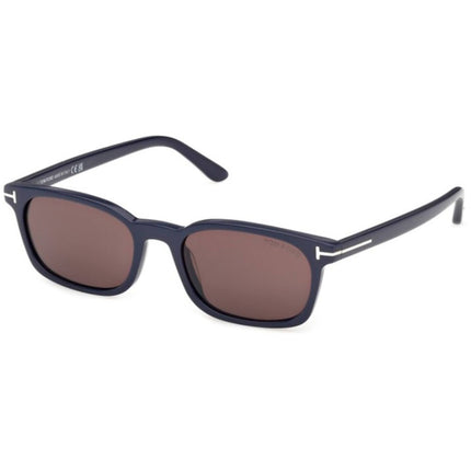 Tom Ford Men's Sunglasses - Miles-02 Shiny Blue Acetate Rectangular | FT1300 5390E ,