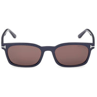 Tom Ford Men's Sunglasses - Miles-02 Shiny Blue Acetate Rectangular | FT1300 5390E ,