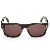 Tom Ford Men's Sunglasses - Smith-02 Coloured Horn Acetate Square Frame | FT1303 5364E ,