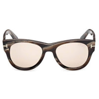 Tom Ford Men's Sunglasses - Burton-02 Coloured Horn Plastic Cat Eye | FT1305 5264E ,