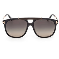 Tom Ford Unisex Sunglasses - Sam-02 Shiny Black Acetate Navigator Frame | FT1306 5801B ,